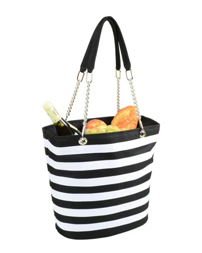 Picnic At Ascot Insulated Cooler Tote With Chain Handle In Black