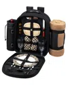 Picnic At Ascot London Backpack Cooler For 2 In Black