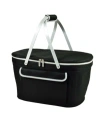Picnic At Ascot Market Basket Picnic Cooler, Collapsible In Black