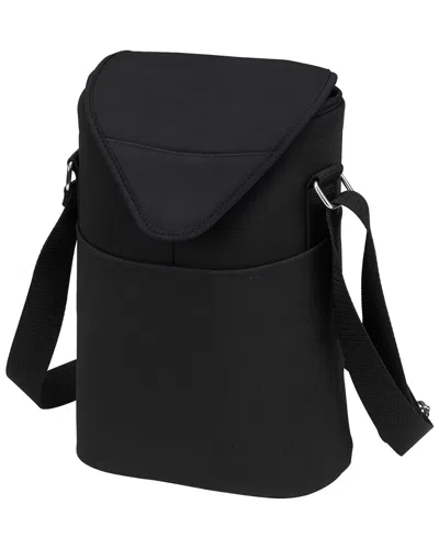 Picnic At Ascot Neo Two Bottle Wine Carrier In Black