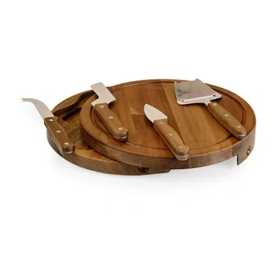 Picnic Time 4-pc. Wood Cheese Board Set In Brown