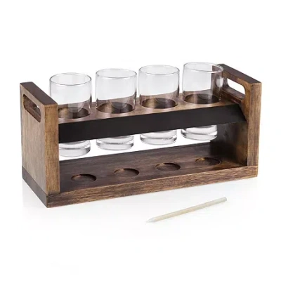 Picnic Time 6-pc. Beer Tasting Glasses Set In Brown