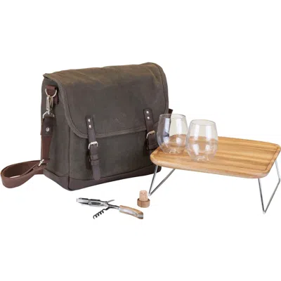 Picnic Time Adventure Wine Tote Bag & Accessories Set In Gray