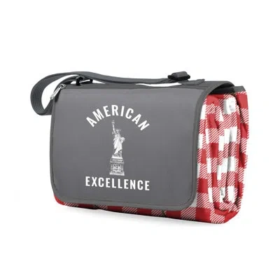 Picnic Time America250 Freedom Blanket Tote Xl Outdoor Picnic Blanket In Red Checkered