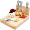 Picnic Time Asiago Folding Cheeseboard With Tools In Brown
