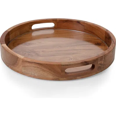 Picnic Time Barista Serving Tray In Brown