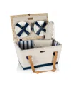Picnic Time Boardwalk 15-piece Picnic Basket Set, Service For 4 In Beige