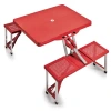 Picnic Time Oniva By  Picnic Table Portable Folding Table With Seats In Red