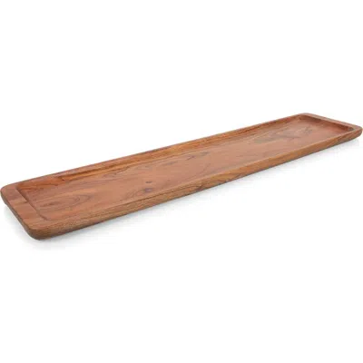 Picnic Time Canap Serving Tray In Brown