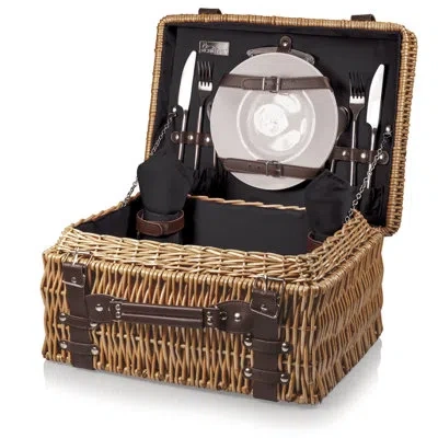 Picnic Time Champion Picnic Basket - Large Picnic Set For 2 In Black