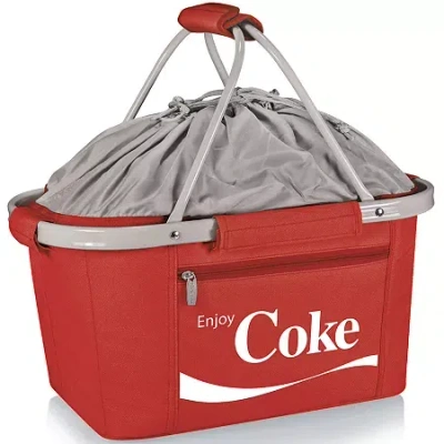 Picnic Time Coca-cola Metro Basket In Red