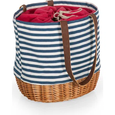 Picnic Time Coronado Basket Tote In Black