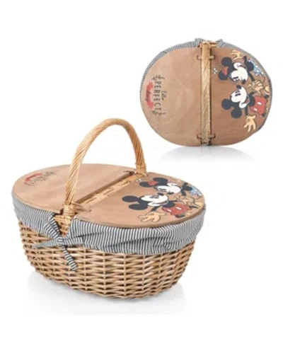 Picnic Time Country Basket - Mickey And Minnie In Navy White Stripes