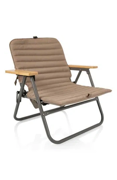 Picnic Time Descanso Beach Chair In Neutral