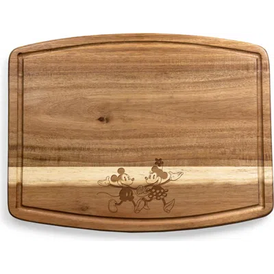 Picnic Time Disney® Mickey & Minnie Ovale Cutting Board In Brown