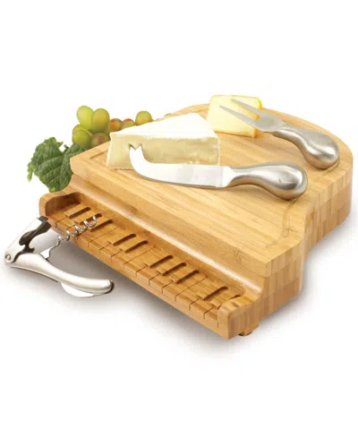 Picnic Time Dnu Toscana Piano Cheeseboard Set In Neutral