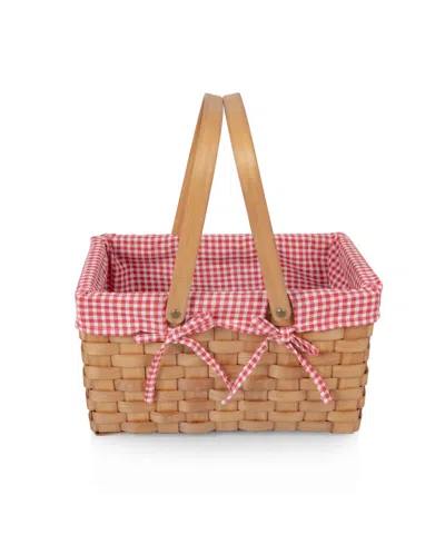 Picnic Time Farmhouse Picnic Basket In Red