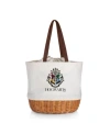 Picnic Time Harry Potter Hogwarts Coronado Basket Tote In Beige Canvas