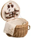 Picnic Time Heart Willow Picnic Basket In Brown