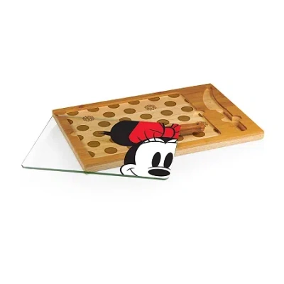 Picnic Time Icon-minnie Button Eye 3-pc. Wood Cheese Board Set In Brown