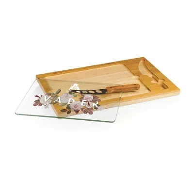 Picnic Time Icon-star Wars Darth Vader 3-pc. Wood Cheese Board Set In Brown