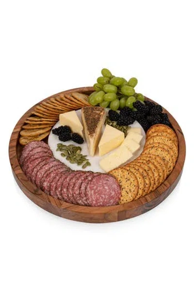 Picnic Time Isla Serving Platter In Brown