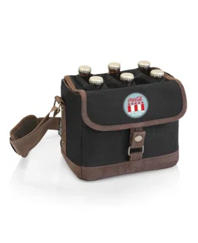 Picnic Time Legacy By  Coca-cola Beer Caddy Cooler Tote With Opener In Black