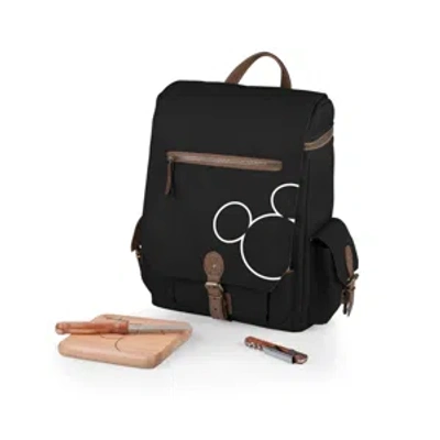 Picnic Time Legacy By  Disney's Mickey Mouse Moreno 3-bottle Wine & Cheese Tote In Black