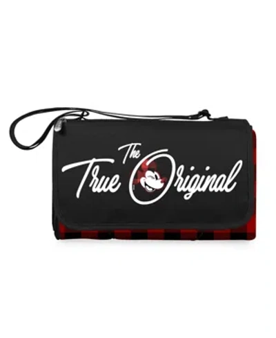 Picnic Time Mickey Mouse Blanket Tote In Red And Black Buffalo