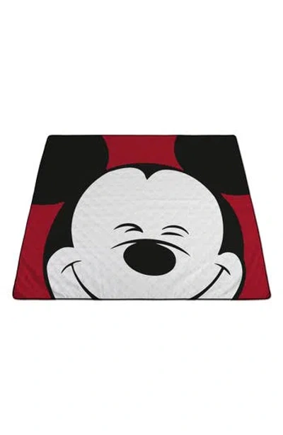 Picnic Time Mickey Mouse Polar Fleece Blanket Bag In Black