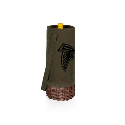 Picnic Time Nfl Atlanta Falcons Malbec Insulated Canvas And Willow Wine Bottle Basket In Green