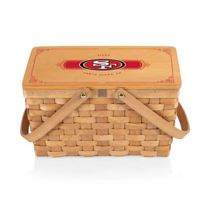 Picnic Time Nfl Poppy Personal Insulated Picnic Basket In Beige