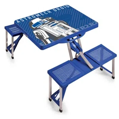 Picnic Time Oniva By  Star Wars R2-d2 Picnic Table Portable Folding Table With Seats In Blue