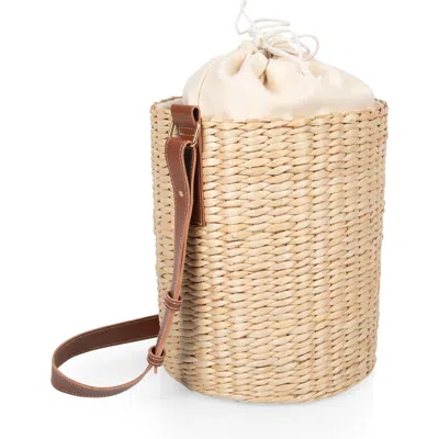 Picnic Time Palermo Insulated Bucket Tote In Beige