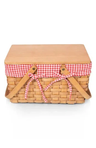 Picnic Time Piccola Picnic Basket In Brown