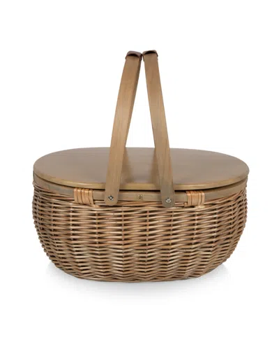 Picnic Time Sequoia Cooler Picnic Basket In Brown