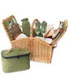 Picnic Time Somerset Green Picnic Basket In Multi