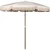 Picnic Time Summerland Portable Beach Umbrella In Gray