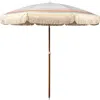 Picnic Time Summerland Portable Beach Umbrella In White