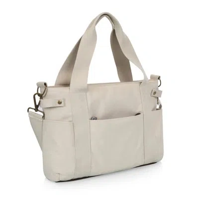 Picnic Time Temecula Insulated Cooler Tote Bag With Wine & Cheese Picnic Set In White