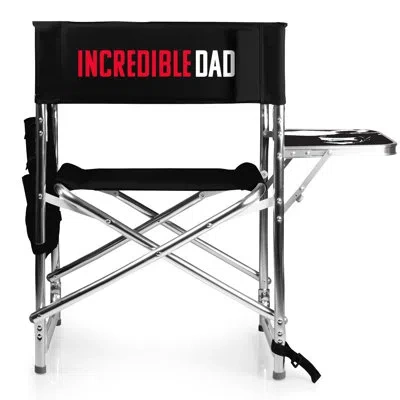 Picnic Time The Incredibles Polyester Folding Chair In Black
