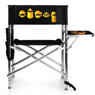Picnic Time The Incredibles Polyester Folding Chair In Black