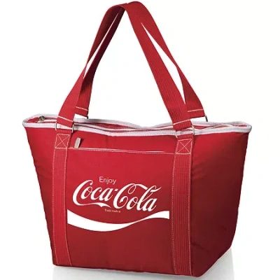 Picnic Time Topanga Coca-cola Cooler Tote In Red
