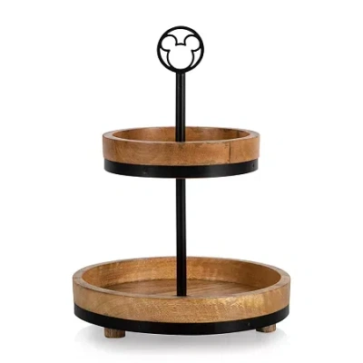 Picnic Time Wood Tiered Server In Brown