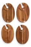 Picnic Time X Disney® Winnie The Pooh Wooden Appetizer Tray Set In Brown