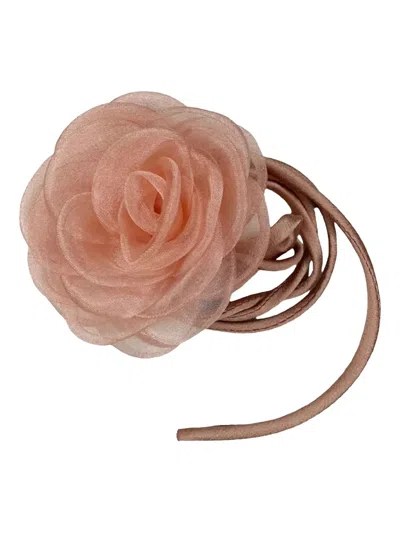 Pico Copenhagen Rose-motif Choker In Brown