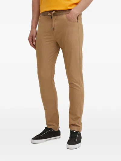Picture Crusy Drawstring-waist Slim-fit Trousers In Neutral