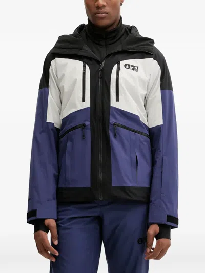 Picture Hooded Zip-fastening Ski Jacket In Multi