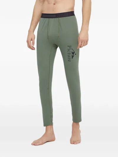 Picture Lhotse Logo-print Leggings In Green