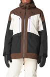 Picture Organic Clothing Haakon Freeride Waterproof Snow Jacket In Chicory Coffee Vanilla Black